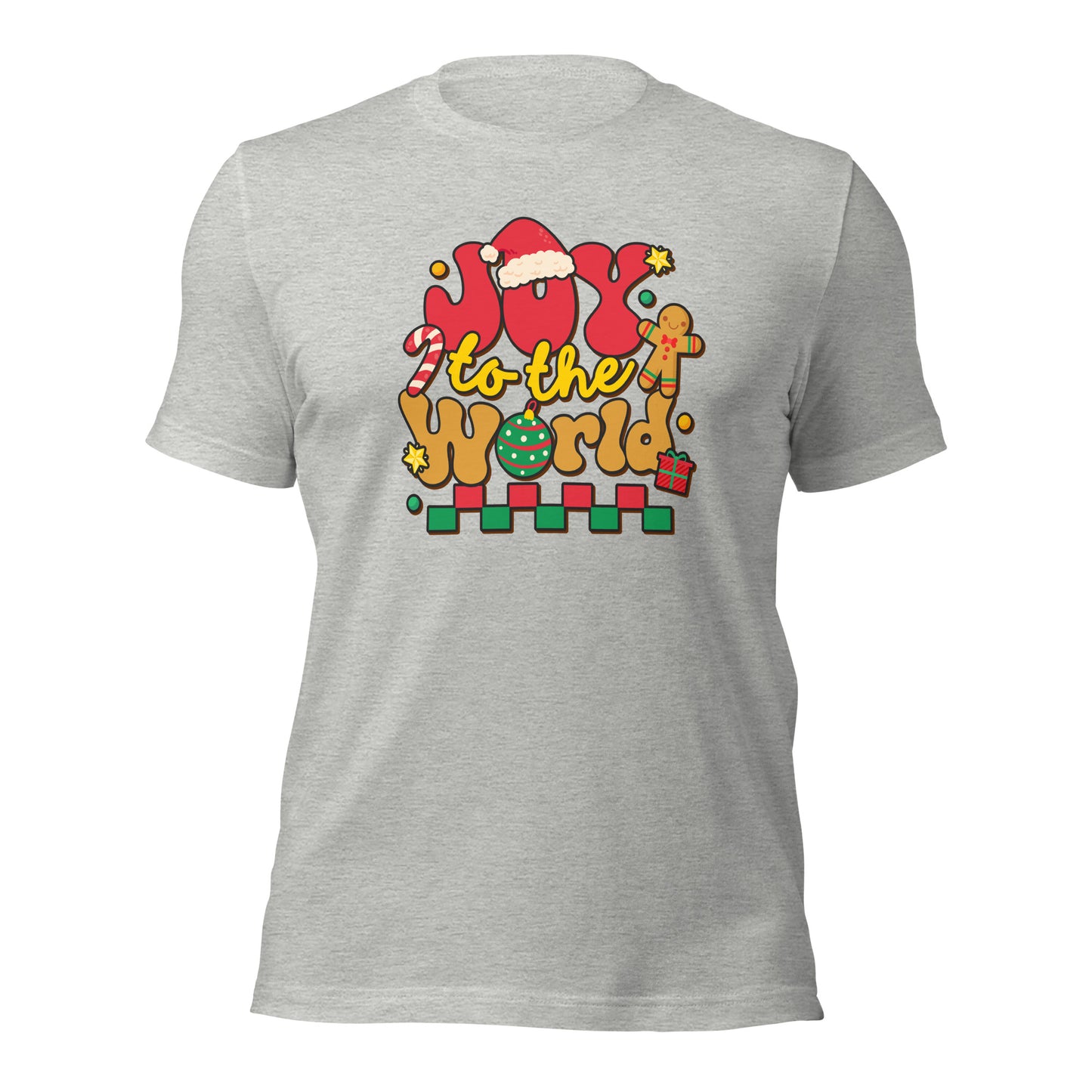 Joy To The World Santa Hat Joyful Christmas Unisex Light Shirt