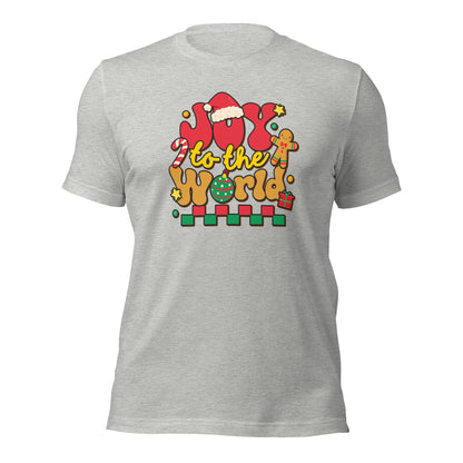 Joy To The World Santa Hat Joyful Christmas Unisex Light Shirt