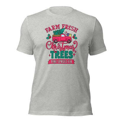 Farm Fresh Christmas Trees Pine Spruce Fir Xmas Unisex Light Shirt