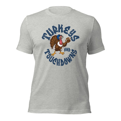 Turkeys And Touchdown American Football Thanksgiving Unisex Light Shirt