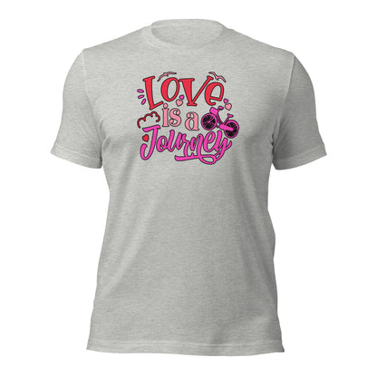 Love Is A Journey Tees Valentines Day Gift Couple Shirt Bicycle Lover Light Tshirt