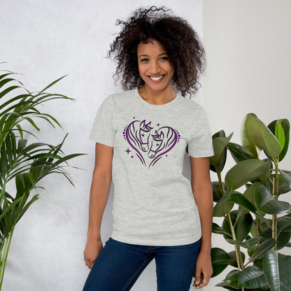 Valentines Day Equestrian Horse Heart Unisex Light Shirt