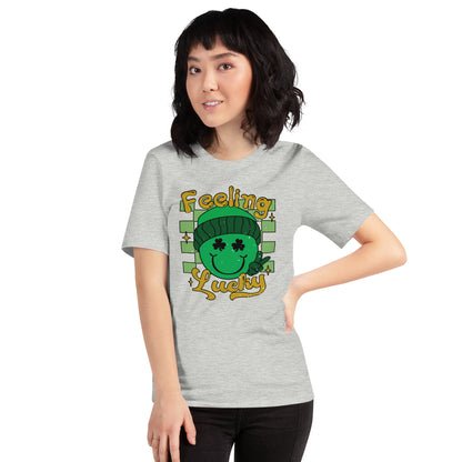 Smiley Feeling Lucky Happy St. Patricks Day Unisex Light Shirt