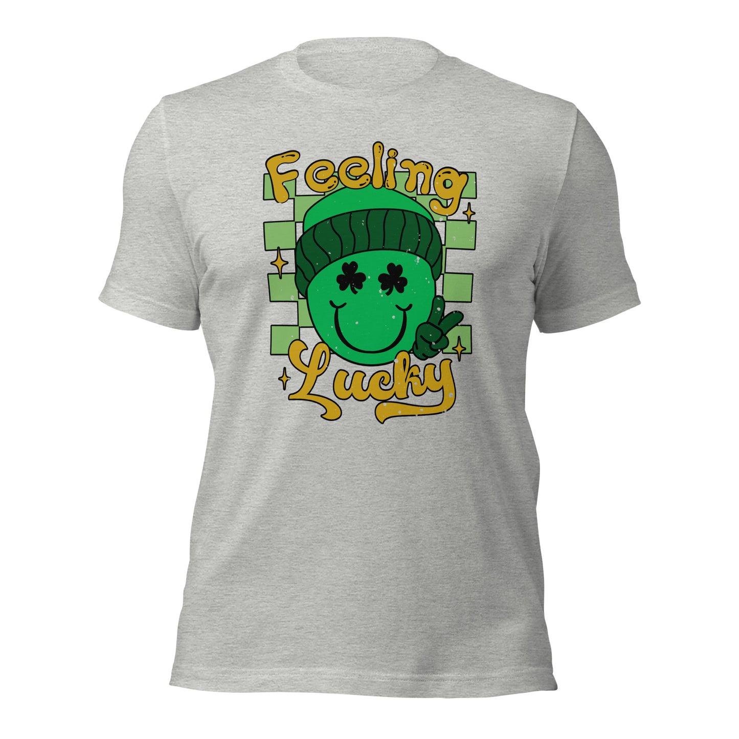 Smiley Feeling Lucky Happy St. Patricks Day Unisex Light Shirt