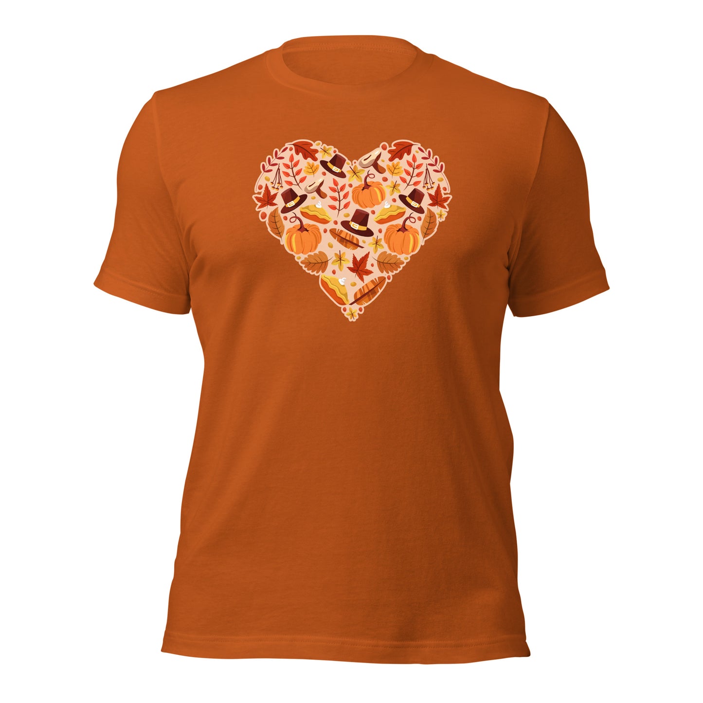 Grateful Mom Dad Autumn Heart Thanksgiving Unisex Dark Shirt