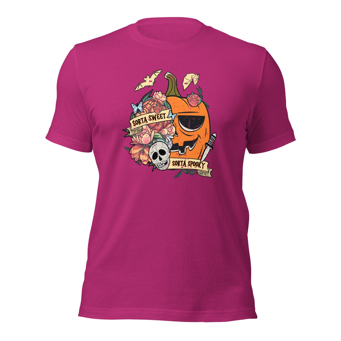 Retro Sorta Sweet Sorta Spooky Halloween Pumpkin Unisex Light Shirt