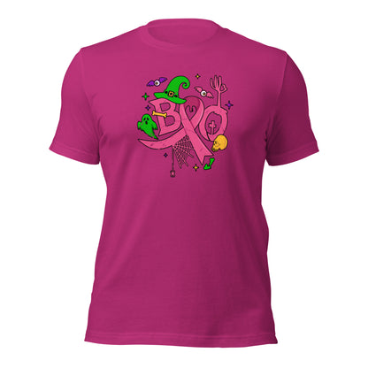 Halloween Breast Cancer Awareness Pink Ribbon Boo Unisex Light Shirt