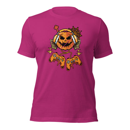 Halloween Pumpkin Gamer T Shirts Trick Or Treat Unisex Light Tee