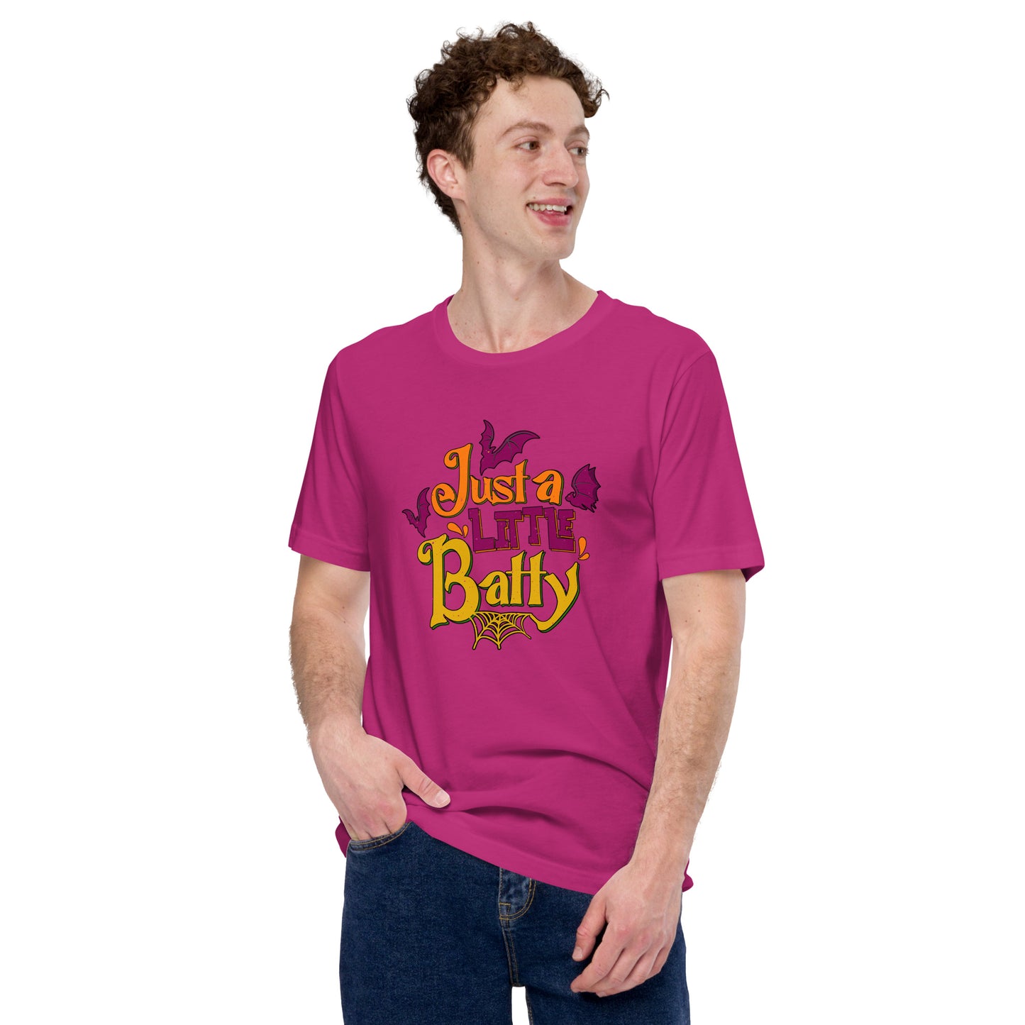 Just A Little Batty Trick Or Treat Holiday Unisex Light Shirt