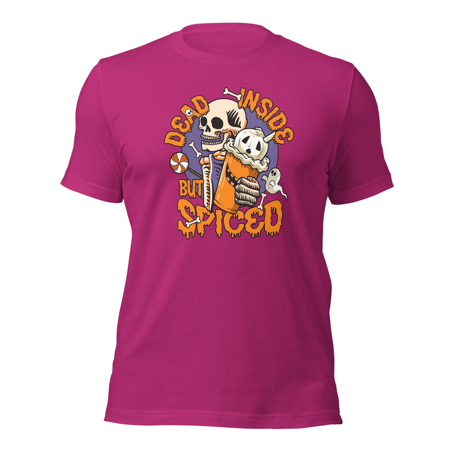 Dead Inside But Spiced Halloween Coffee Lovers Unisex Light Shirt