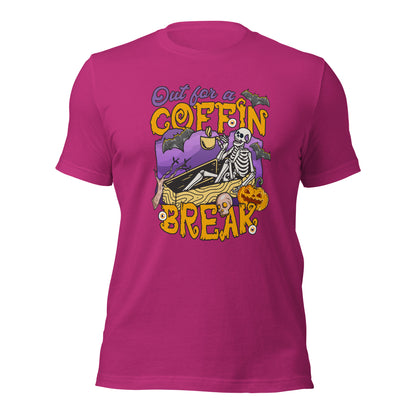 Out For A Coffin Break Coffee Lover Unisex Light Shirt