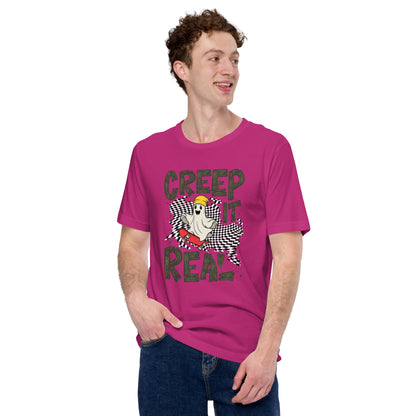 Creep It Real Skateboard Ghost Halloween Unisex Light Shirt