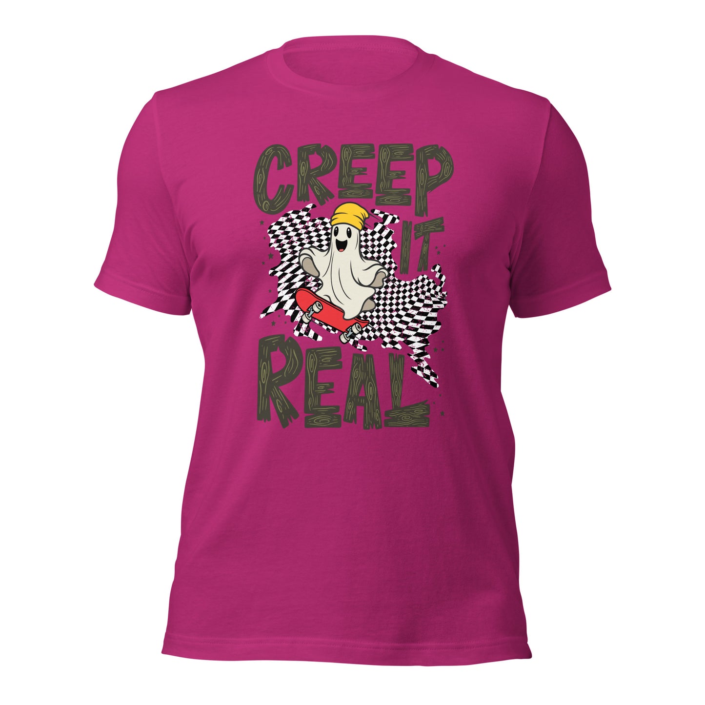 Creep It Real Skateboard Ghost Halloween Unisex Light Shirt