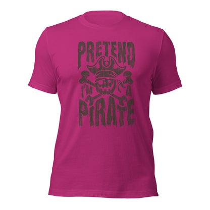 Pretend Pirate Buccaneer Halloween Pirate Unisex Light Tee