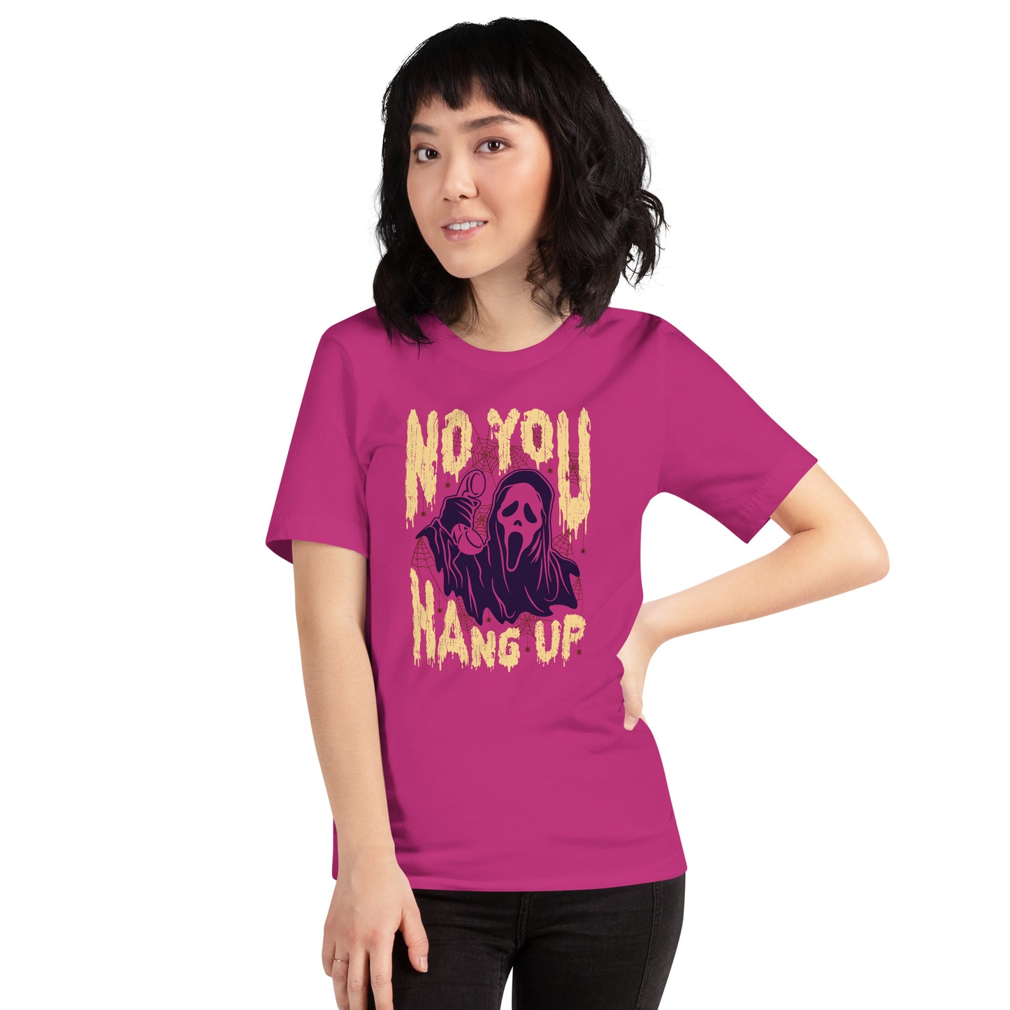 No You Hang Up Scream Spooky Season Halloween Light Tee