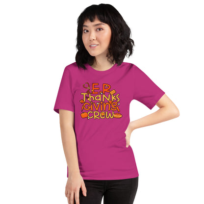 E.R Thankgiving Crew Gratitude Frontliners Unisex Light Shirt