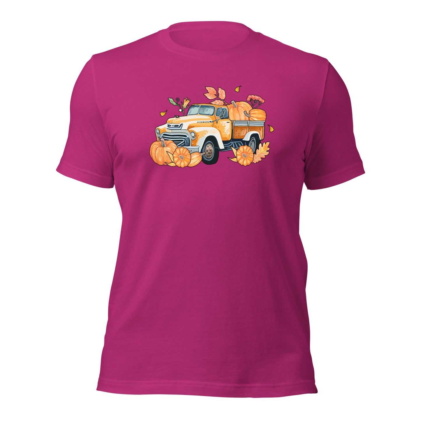 Pumpkin Thanksgiving Vintage Truck Unisex Light Shirt