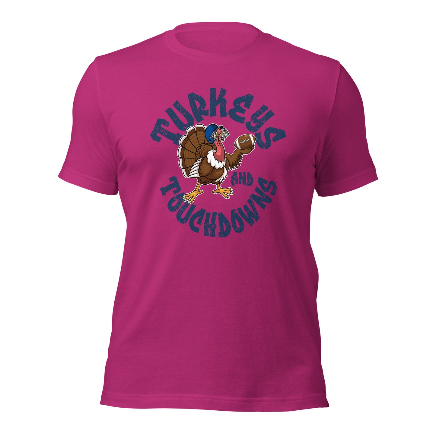 Turkeys And Touchdown American Football Thanksgiving Unisex Light Shirt