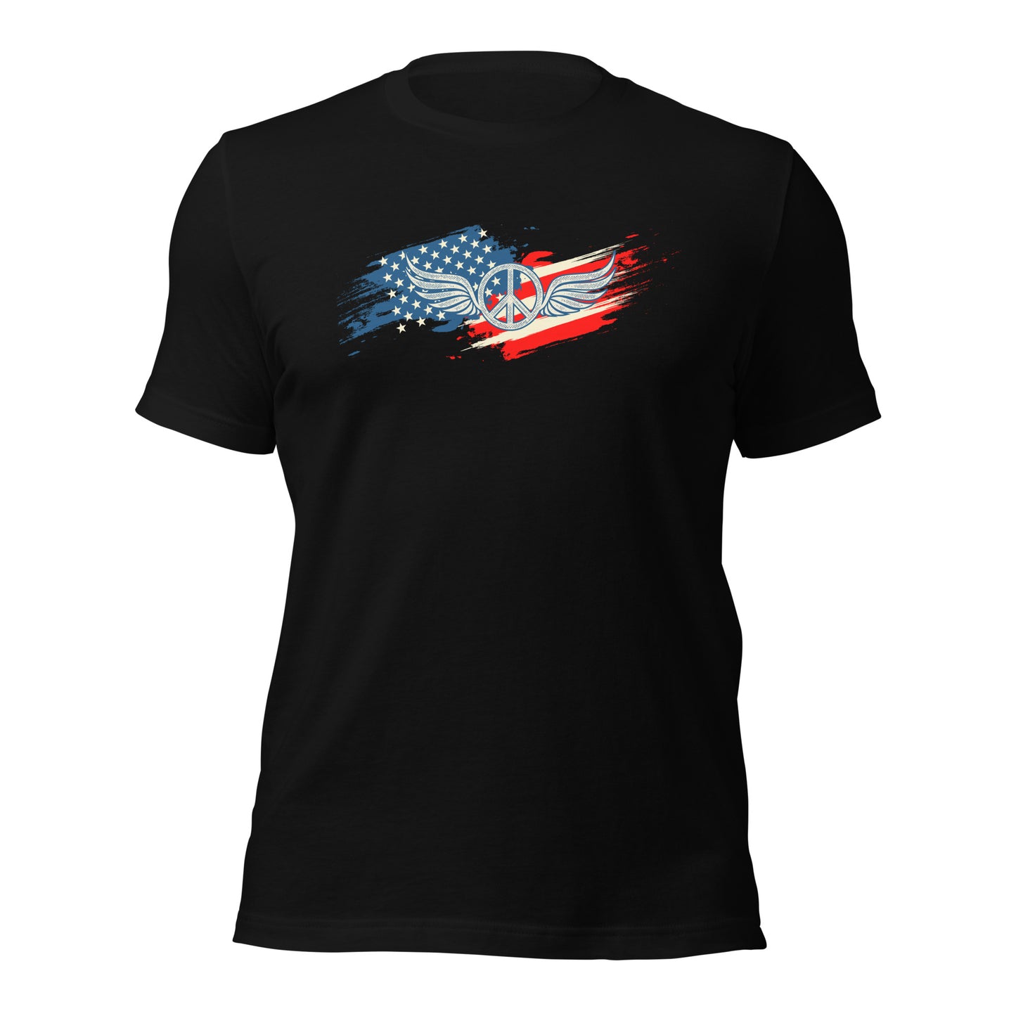 American Flag Fading USA Veteran Vintage Unisex Dark t-shirt