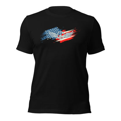 American Flag Fading USA Veteran Vintage Unisex Dark t-shirt