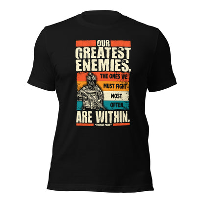 Thomas Paine The Greatest Enemies Unisex Dark Shirt