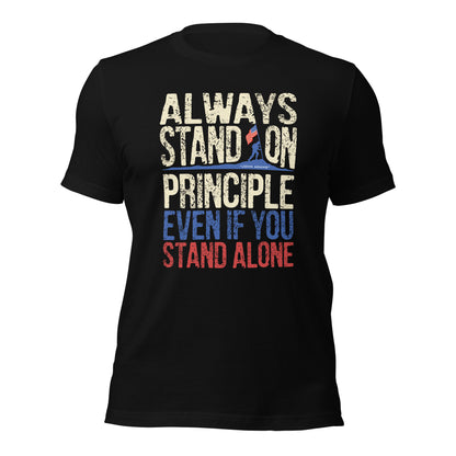 Always Stand On Principle By John Adams Quote Unisex Dark Shirt