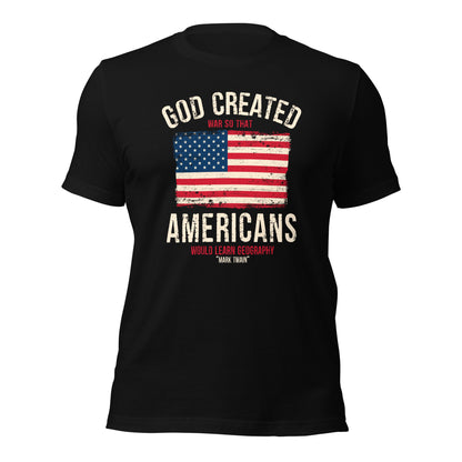 Mark Twain God Created War Patriotic Flag Unisex Dark Shirt