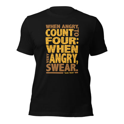 When Angry Count To Four Anger Coach Unisex Dark Shirt