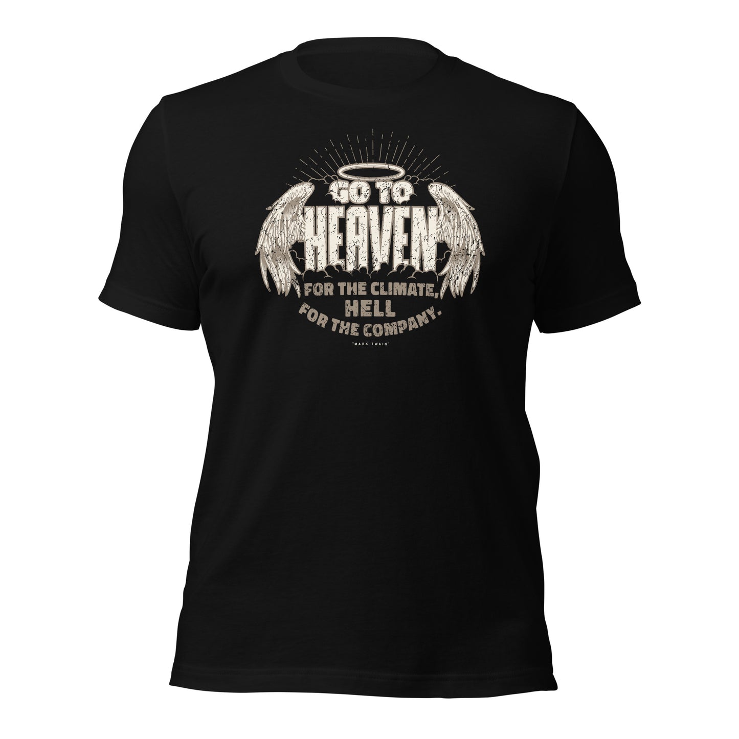 Mark Twain Go To Heaven For The Climate Vintage Unisex Dark Shirt