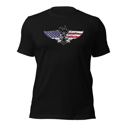 American Patriotic Firefighter Hero Dedication Unisex Dark Shirt