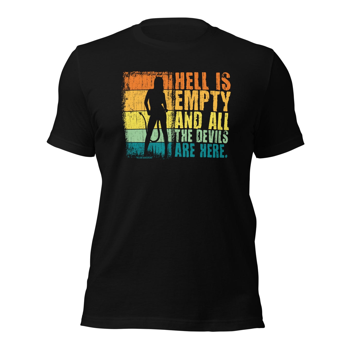 Shakespeare Quotes Literary Apparel Hell Is Empty Unisex Dark Shirt