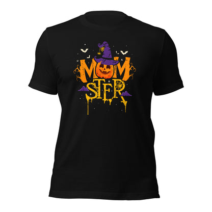 MomSter Happy Halloween Witch Pumpkin Spooky Unisex Dark Shirt