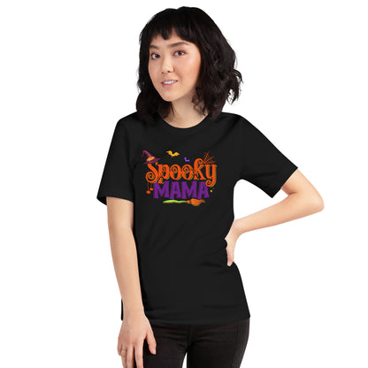 Halloween Spooky Mama Mysterious Mother Haunted Mom Dark Tee