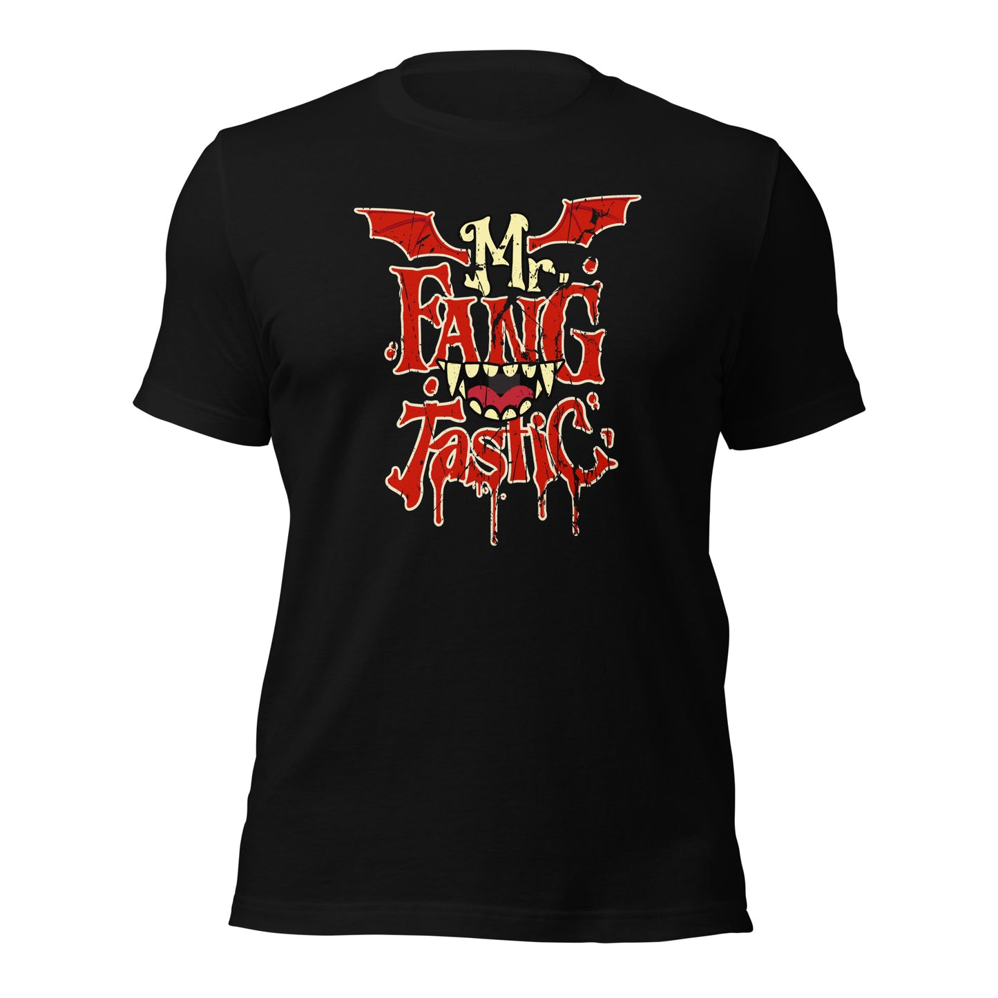 Dad's Halloween Shirt Mr. Fang Tastic Dracula Unisex Dark T-Shirt