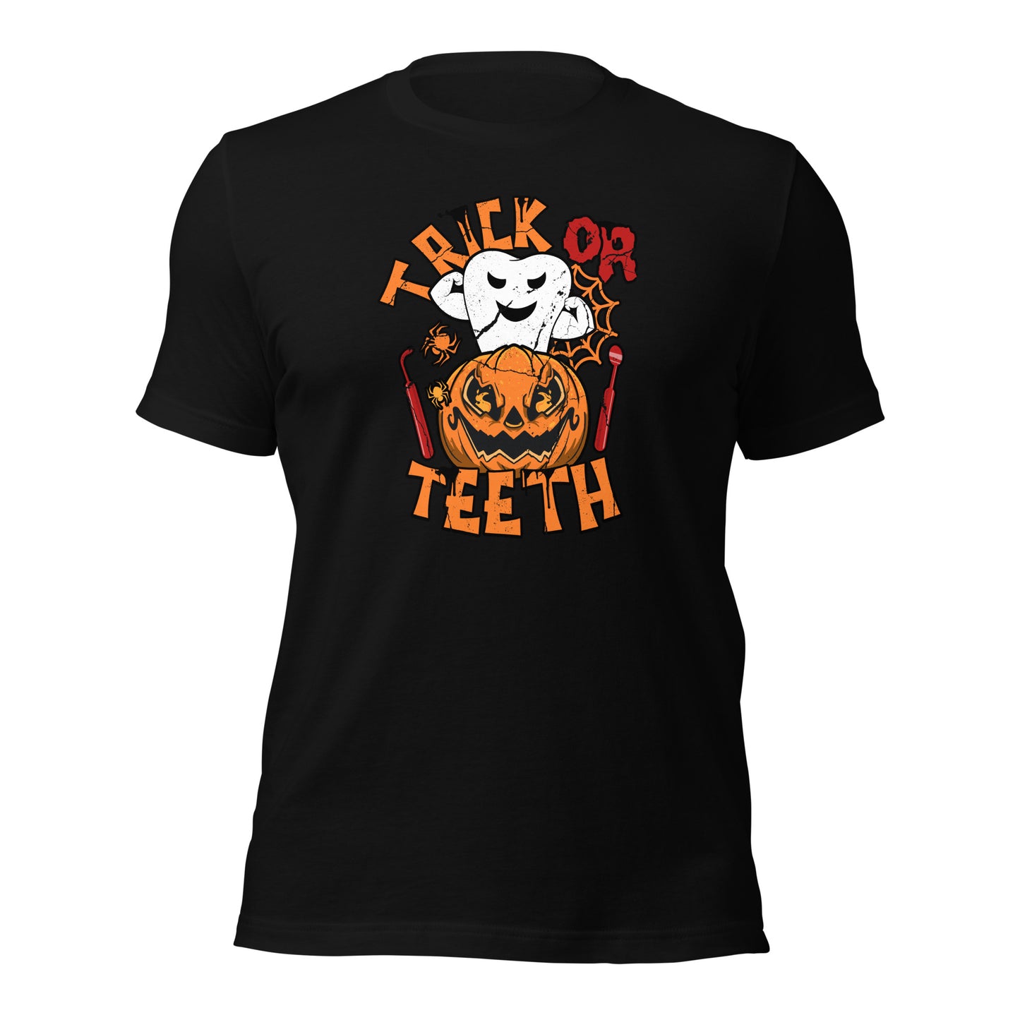 Trick Or Teeth Funny Dentist Teeth Humor Unisex Dark Shirts