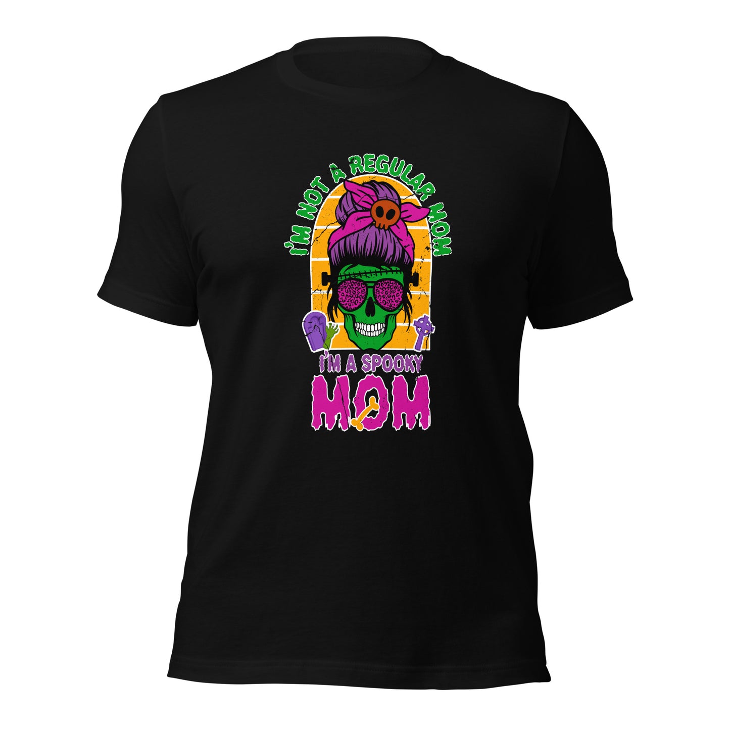 I'm Not A Regular Mom I'm A Spooky Mom Halloween Zombie Unisex Dark Tee