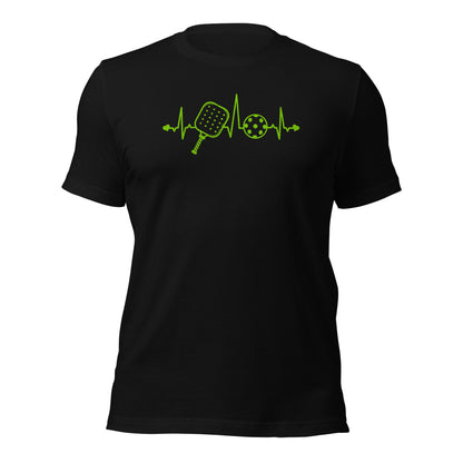 Pickleball Heartbeat Pickle Ball Lover Athlete Unisex Dark Shirt