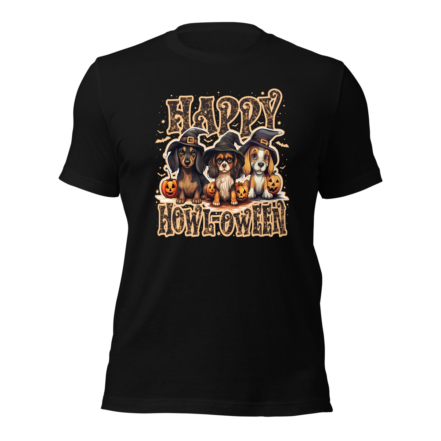 Happy Howl-oween Dog Lovers Halloween Unisex Dark Shirt