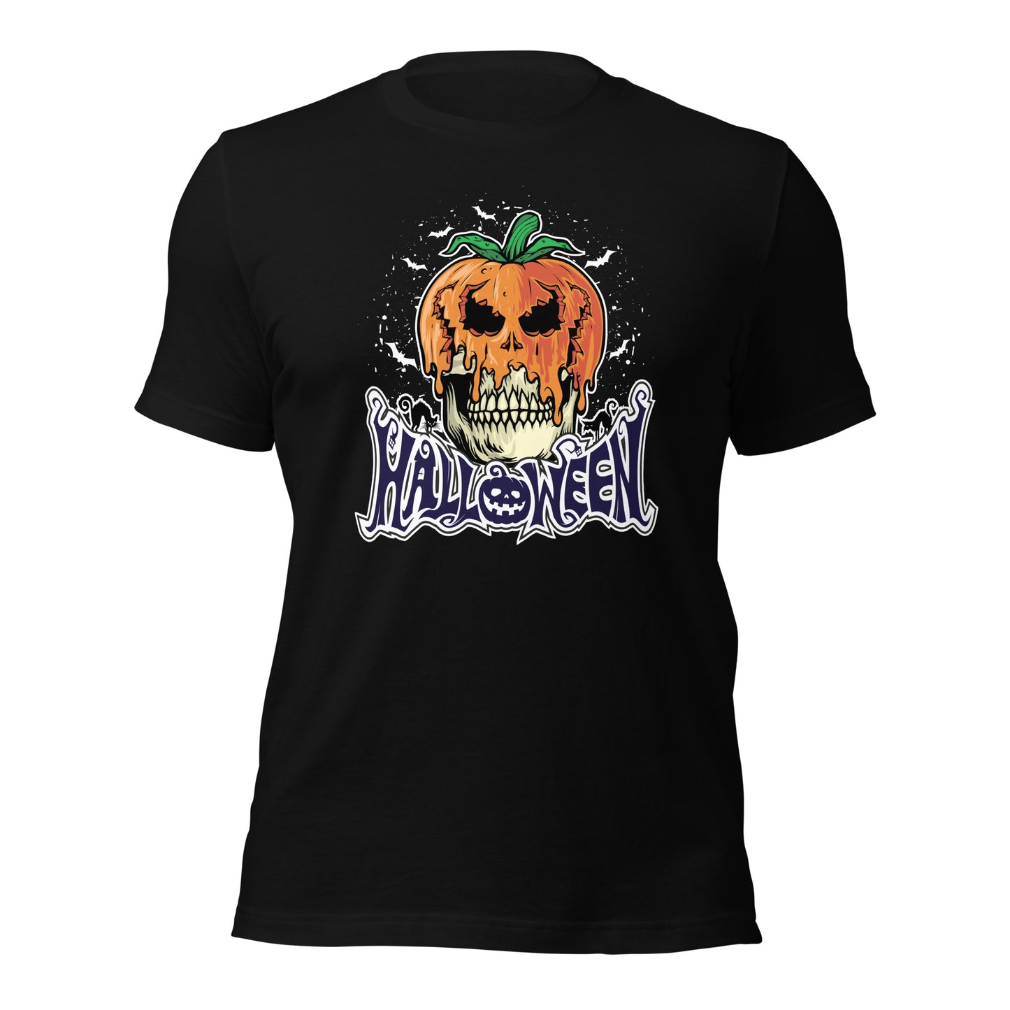 Halloween Pumpkin Skull Head Unisex Dark Shirt