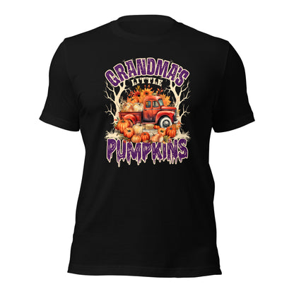 Grandma's Little PUmpkins grandchildren Halloween Unisex Dark Shirt