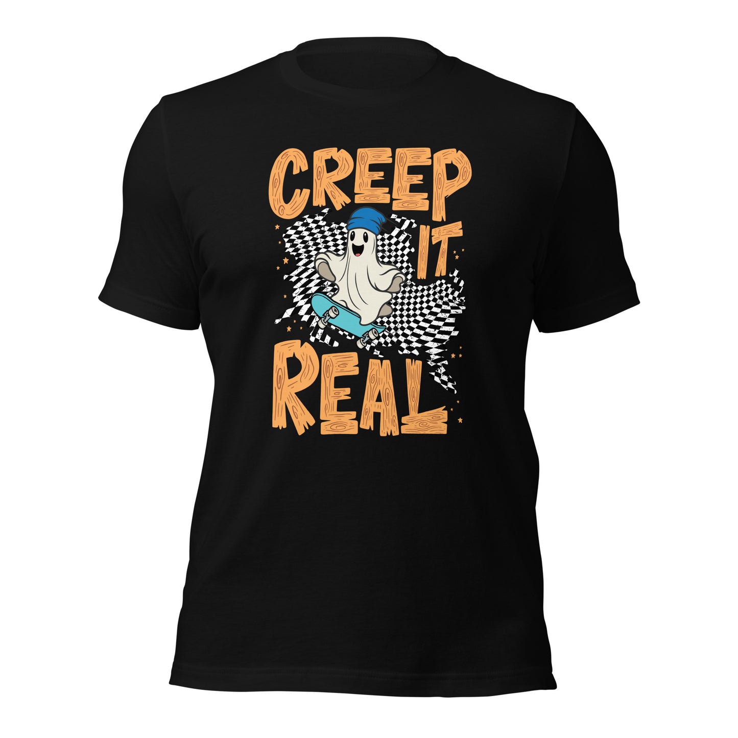 Creep It Real Skateboard Ghost Halloween Unisex Dark Shirt