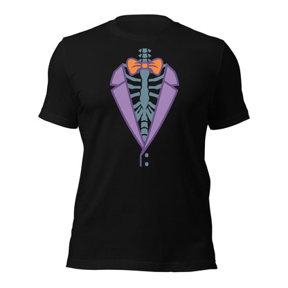 Skeleton tuxedo Spooky bone Formalwear Halloween Unisex Dark Shirt