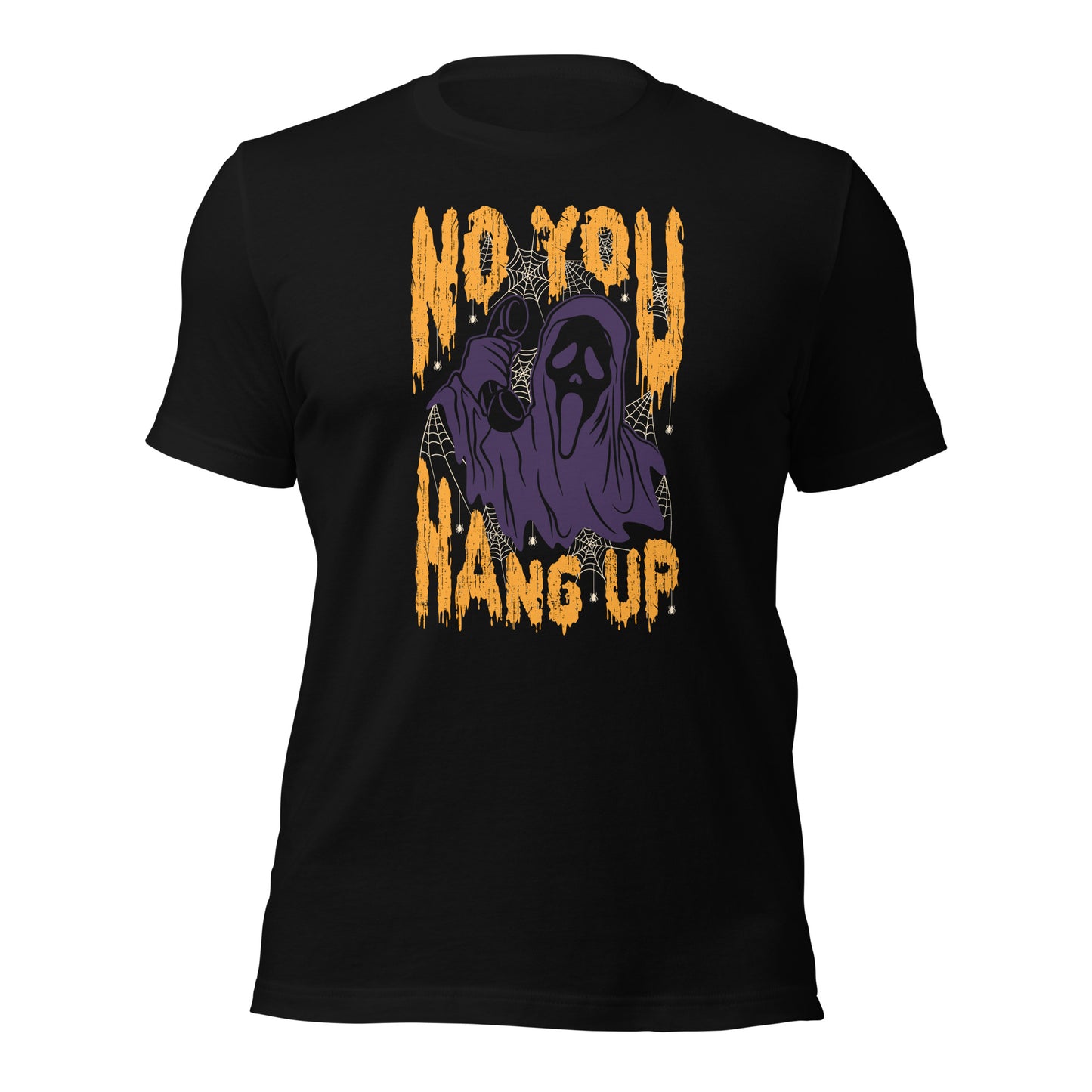 No You Hang Up Scream Spooky Season Halloween Dark Tee