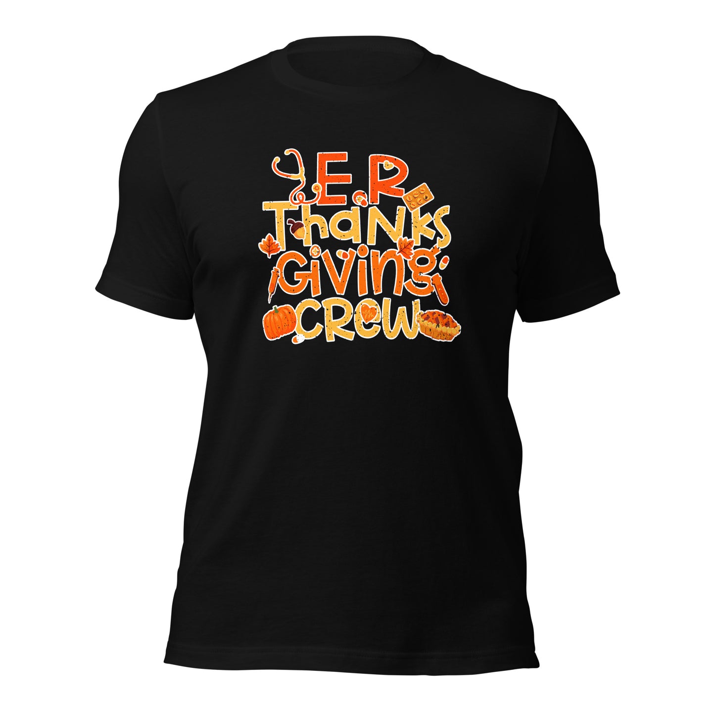 E.R Thankgiving Crew Gratitude Frontliners Unisex Dark Shirt