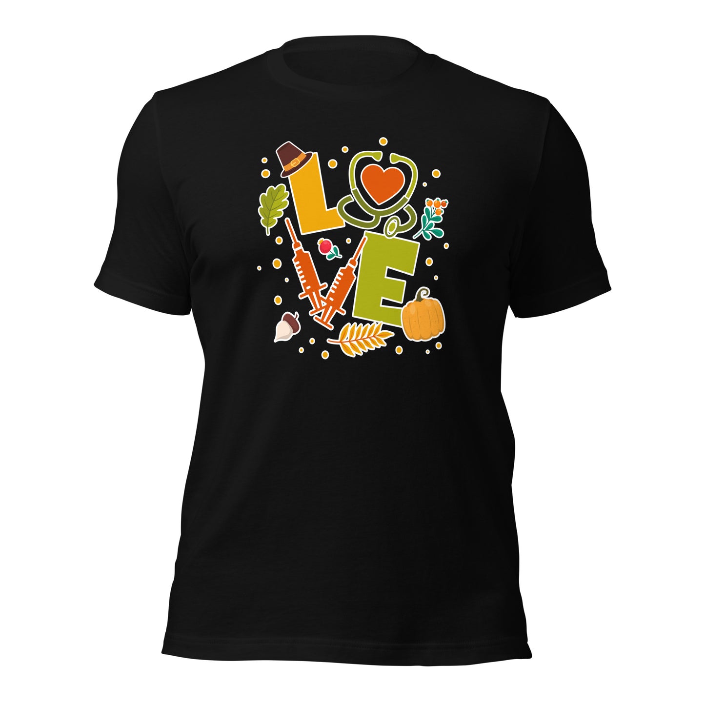 Love Nurse Grate Dad Mom Thanksgiving Unisex Dark Shirt