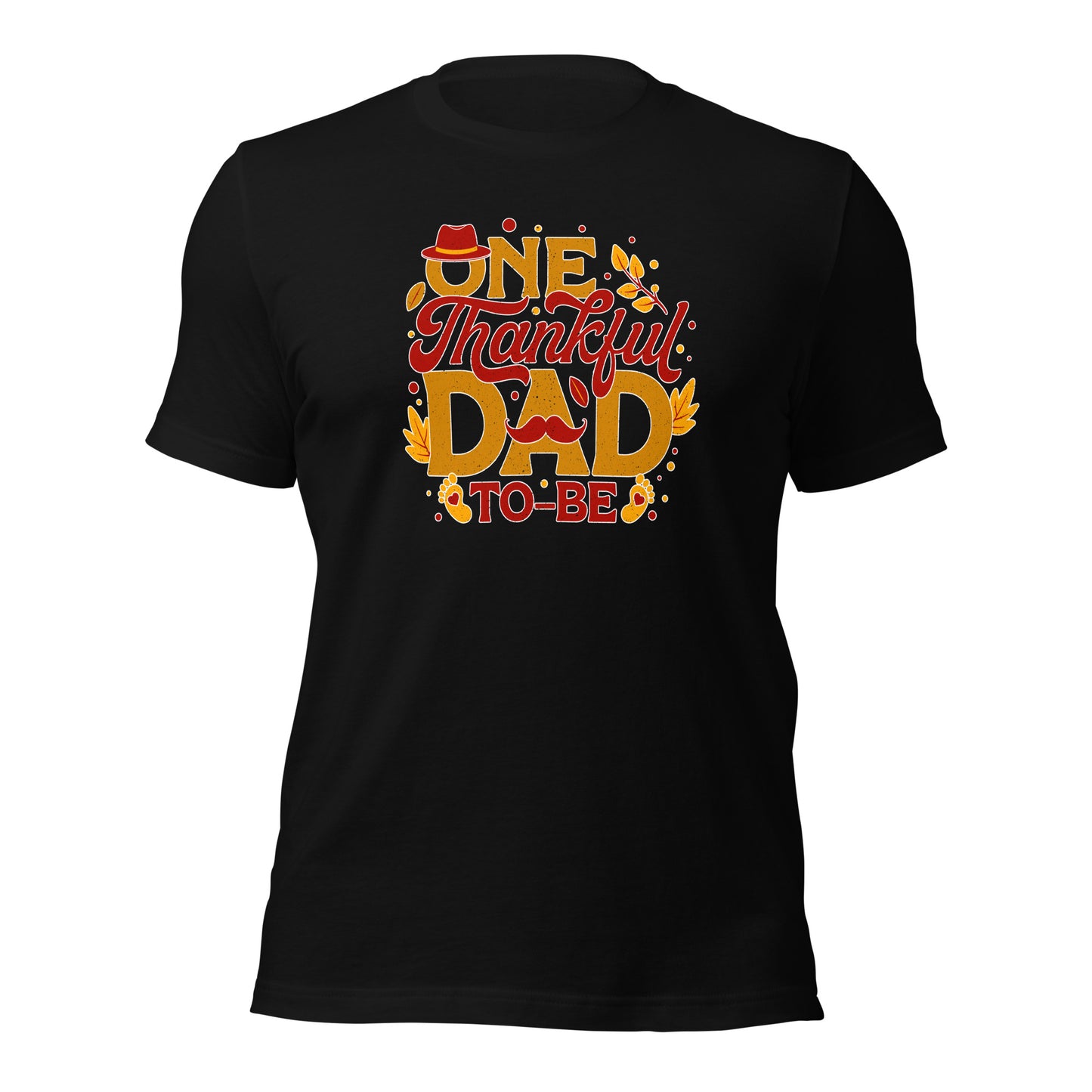 One Thankful Dad To Be Suprised Announcement Thanksgiving Unisex Dark Shirt