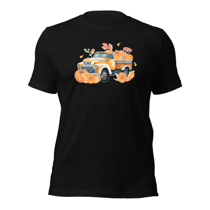 Pumpkin Thanksgiving Vintage Truck Unisex Dark Shirt