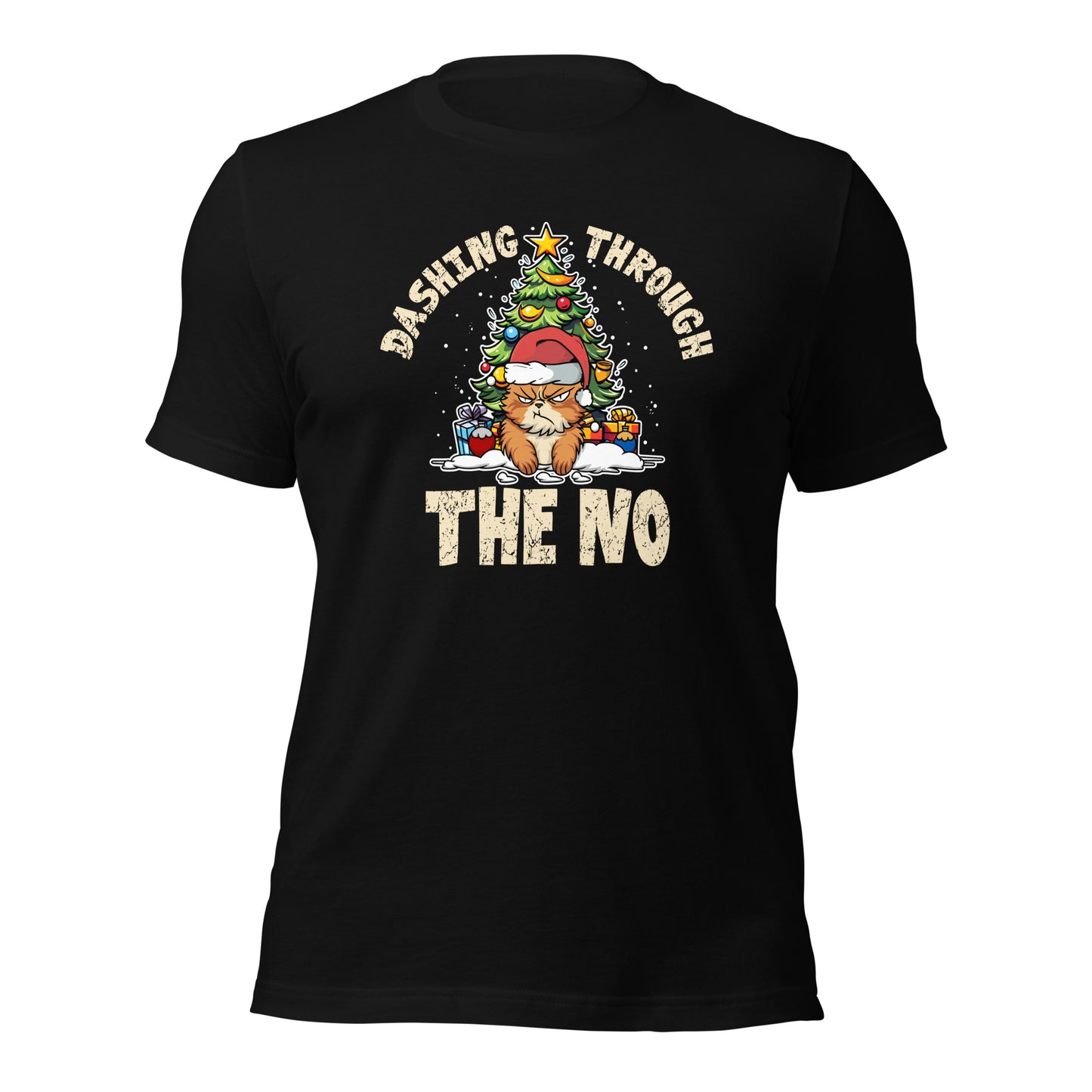 Dashing Through The No Funny Holiday Unisex Dark Tee