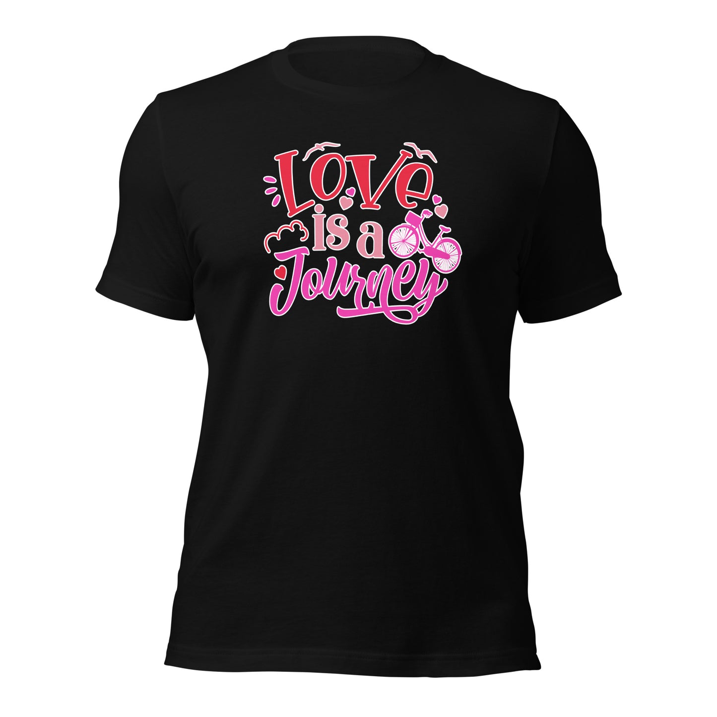 Love Is A Journey Tees Valentines Day Gift Couple Shirt Bicycle Lover Dark Tshirt