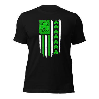 USA Flag Shirt St. Patrick's Day Military Unisex Dark T-Shirt